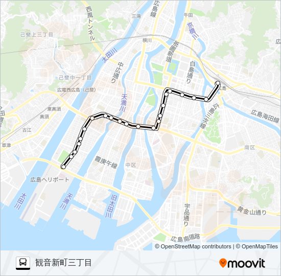 3 Bus Line Map