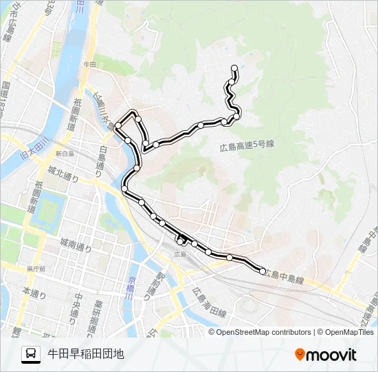 5 Bus Line Map