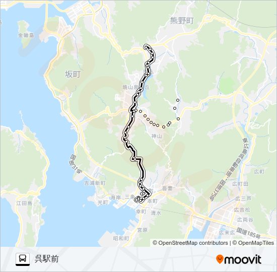 21 Bus Line Map