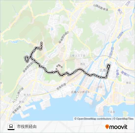 54 Bus Line Map