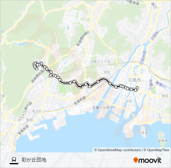 54 バスの路線図