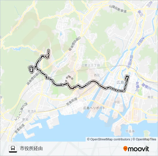 54 バスの路線図