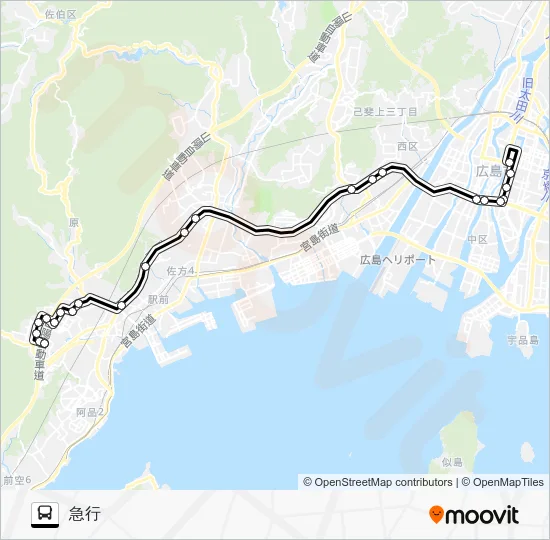 55 Bus Line Map