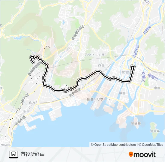 55 バスの路線図