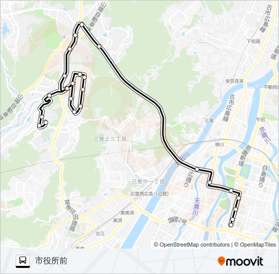 61 Bus Line Map