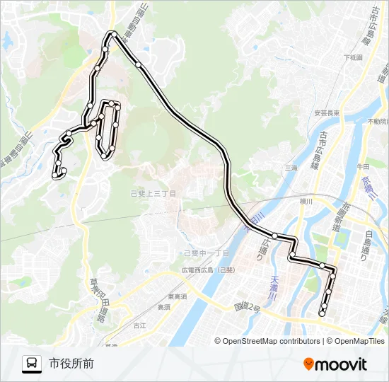 61 バスの路線図
