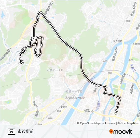61 バスの路線図