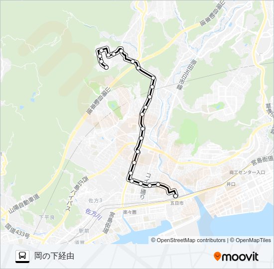 1-4 Bus Line Map