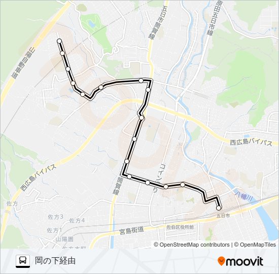 1-5 Bus Line Map