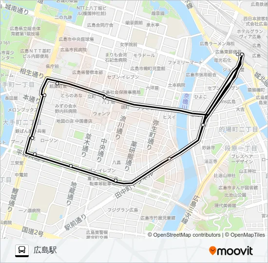 102 バスの路線図