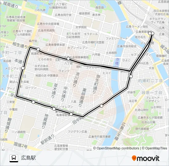 102 バスの路線図