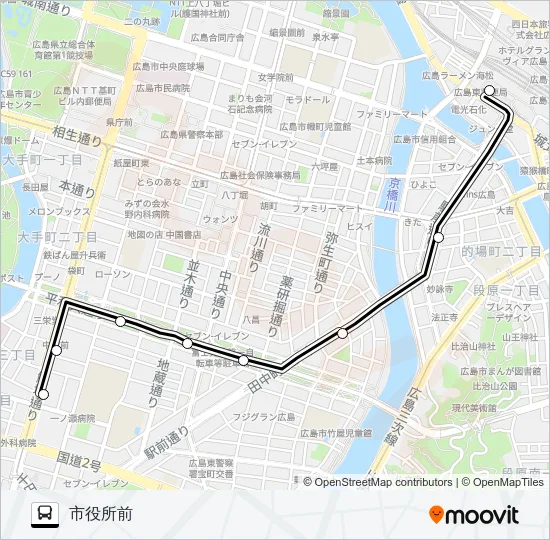 103 バスの路線図