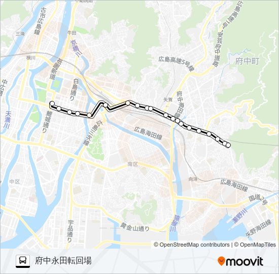 2-1 Bus Line Map