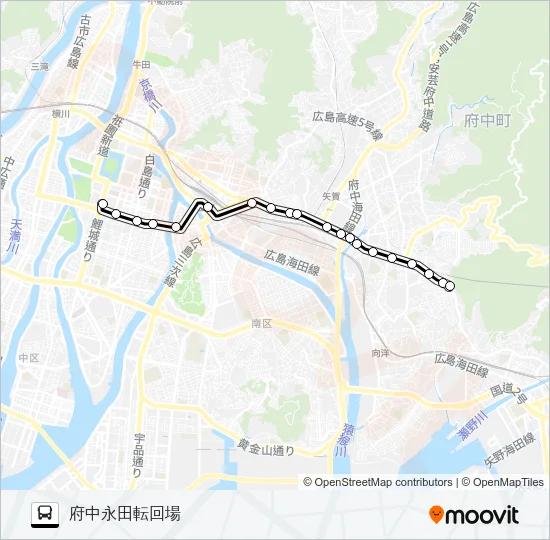 2-1 Bus Line Map