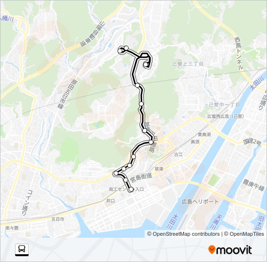 201 Bus Line Map
