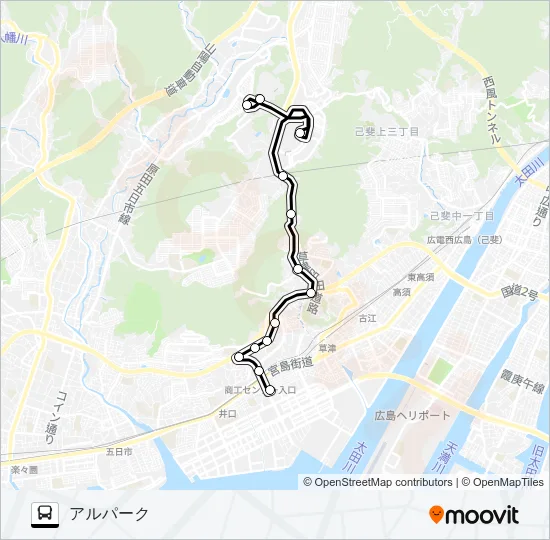 201 Bus Line Map