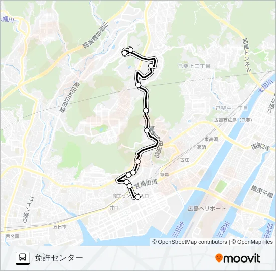 202 バスの路線図
