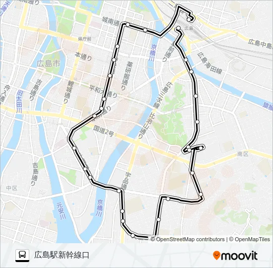 302 バスの路線図