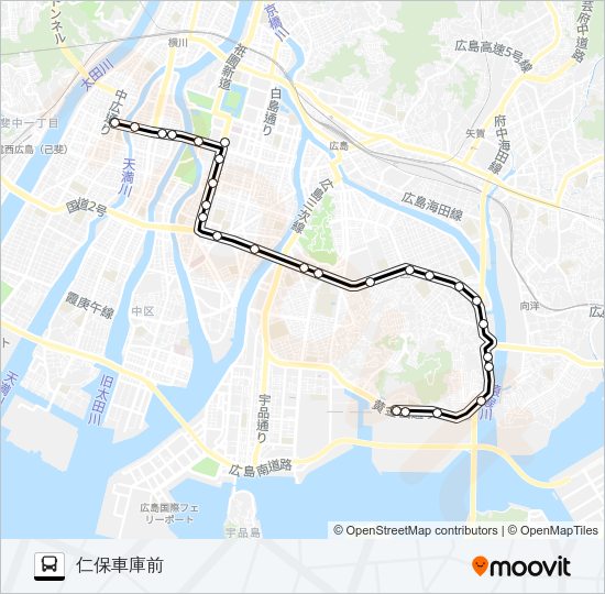 7-1 Bus Line Map