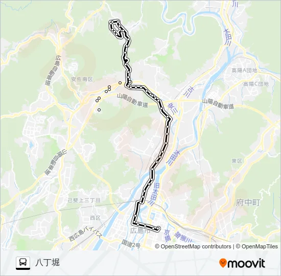 70H バスの路線図