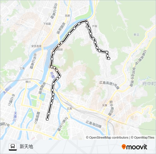 12-1 Bus Line Map