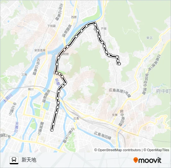 12-1 Bus Line Map