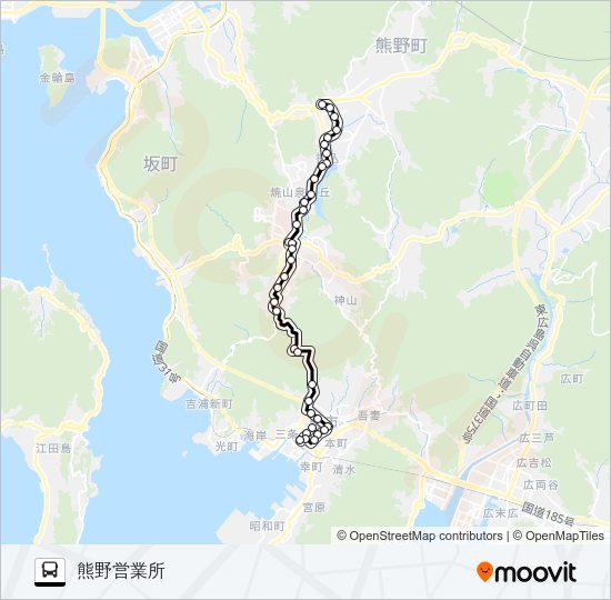 21-1 Bus Line Map