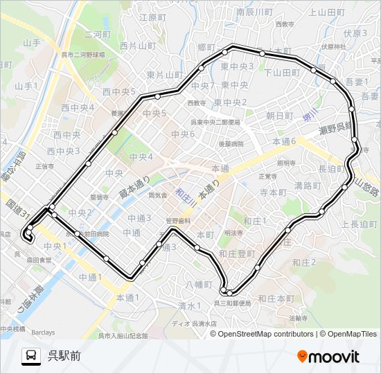 32-1 Bus Line Map