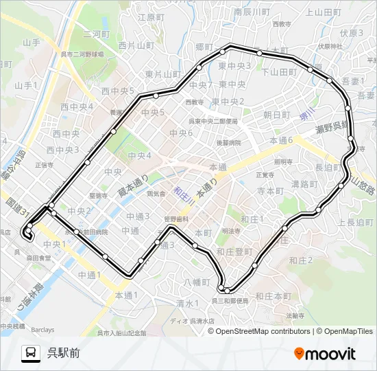 32-1 バスの路線図