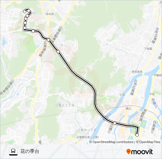 62-1 バスの路線図
