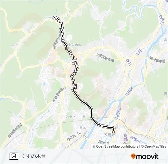 64-1 バスの路線図