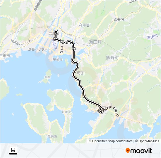 高速：クレアライン Bus Line Map