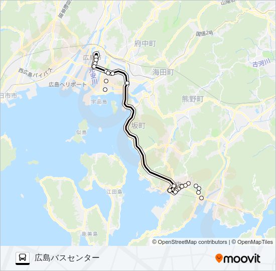 高速：クレアライン Bus Line Map