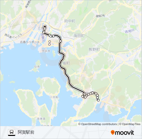 高速：クレアライン Bus Line Map