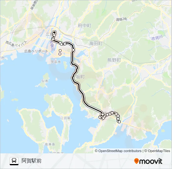 高速：クレアライン バスの路線図
