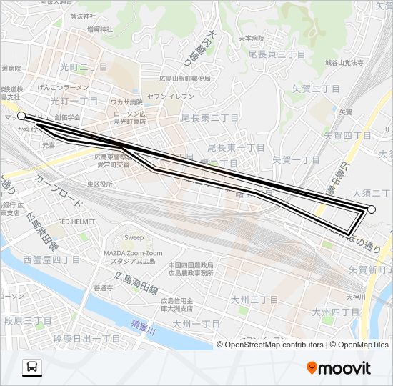イオンモールシャトル Bus Line Map