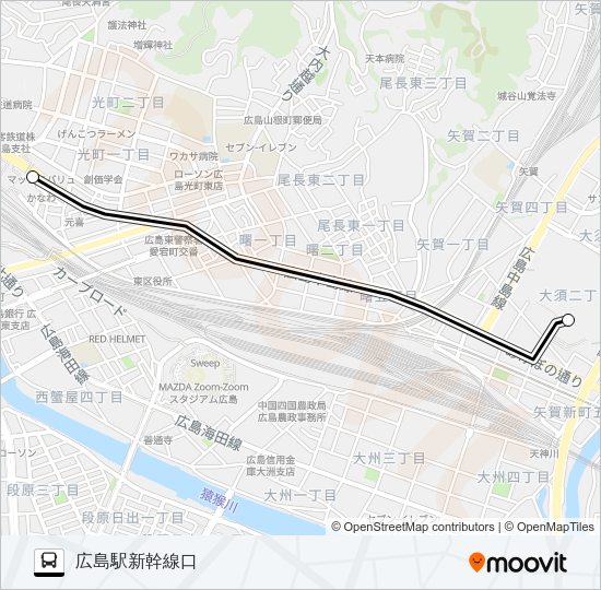 イオンモールシャトル Bus Line Map