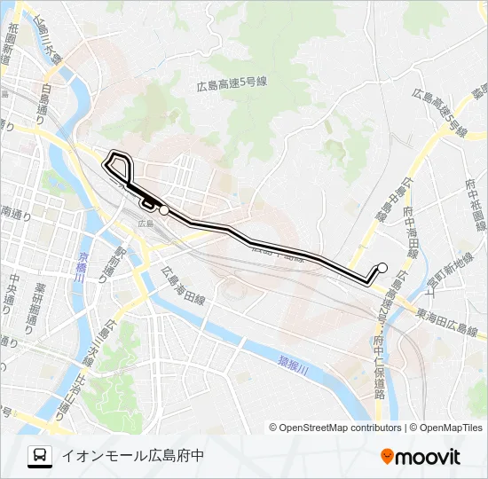 イオンモールシャトル Bus Line Map