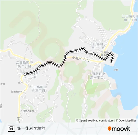 小用・術科学校 Bus Line Map