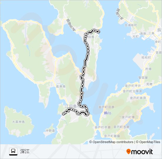 小用・大君・深江 Bus Line Map