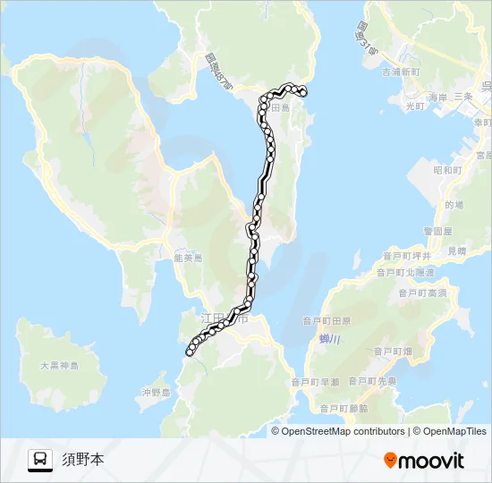 小用・市役所・須野本 Bus Line Map