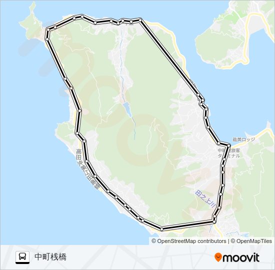 中町桟橋・是長・中町桟橋 Bus Line Map