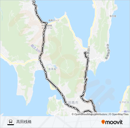 ゆめタウン・大君・高田桟橋 Bus Line Map