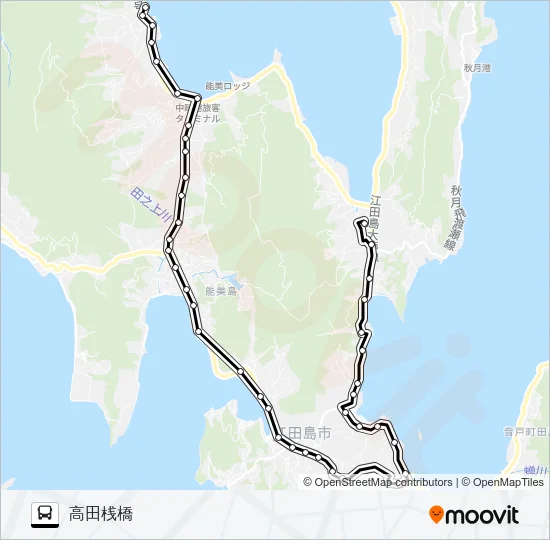 ゆめタウン・大君・高田桟橋 Bus Line Map