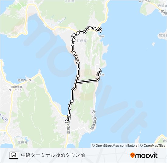小用・秋月桟橋・ゆめタウン Bus Line Map