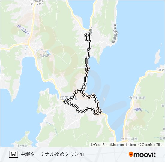 ゆめタウン・大君・市役所・ゆめタウン Bus Line Map