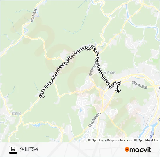 戸山線 Bus Line Map