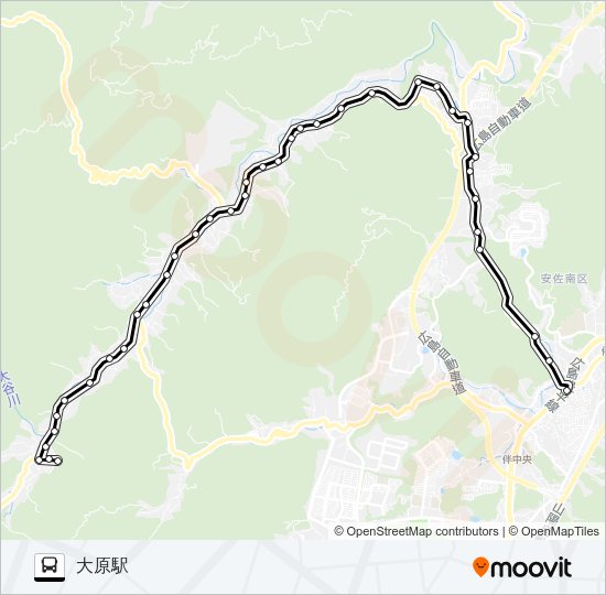 戸山線 バスの路線図