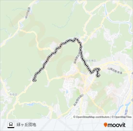 戸山線 バスの路線図