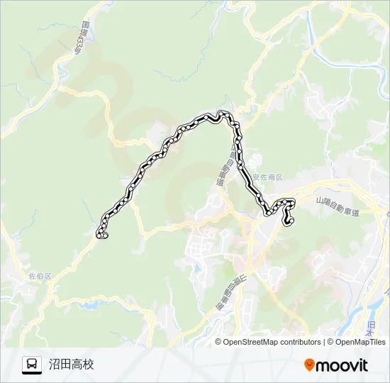 戸山線 Bus Line Map